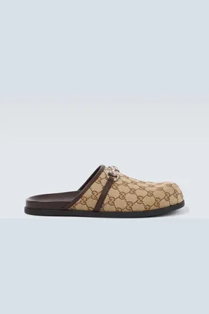 Gucci Horsebit GG Canvas mules