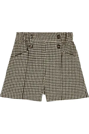 BONPOINT Diplome houndstooth wool-blend shorts