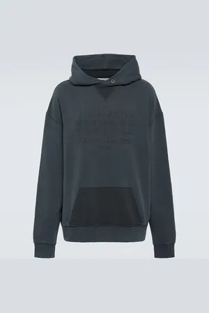 Maison Margiela Logo faded cotton jersey hoodie