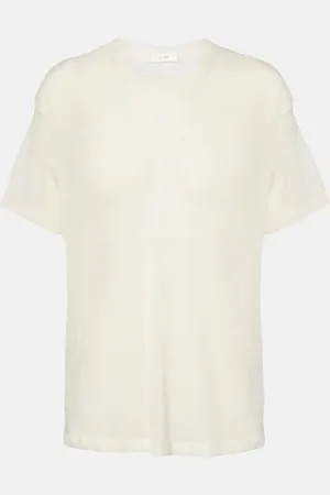 The Row Lila cashmere jersey top