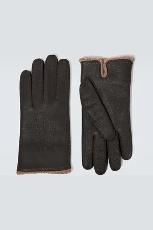Thom Sweeney Cashmere-lined leather gloves