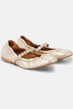See by Chloé See By ChloÃ© Chany metallic leather ballet flats