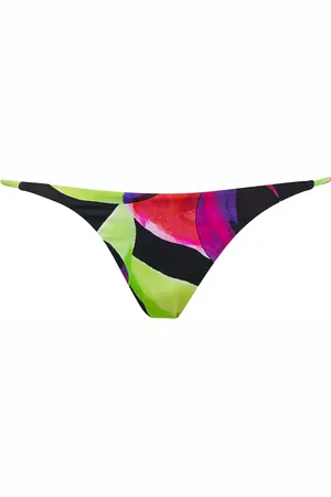 Louisa Ballou Printed low-rise bikini bottoms