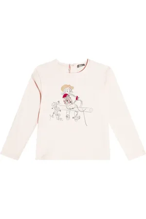 Il gufo AppliquÃ© cotton jersey T-shirt