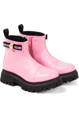 Moschino Logo leather ankle boots