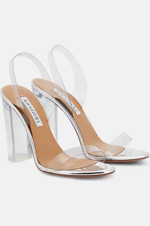 Aquazzura So Nude 105 PVC slingback sandals