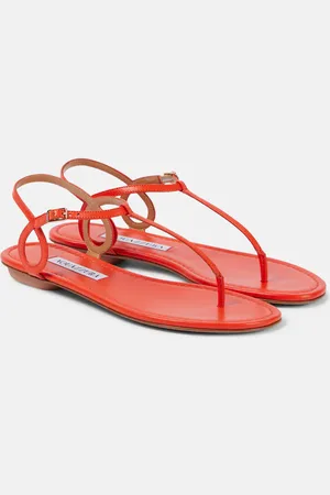 Aquazzura Almost Bare leather thong sandals