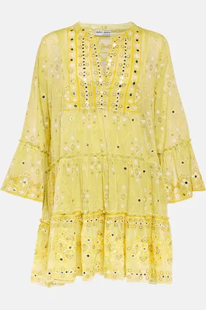 Juliet Dunn Broderie anglaise cotton minidress