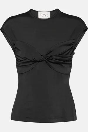 TOVE Paola twist-detail jersey top
