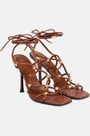 VALENTINO GARAVANI Rockstud Net leather sandals