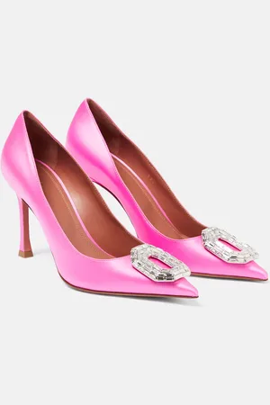 Amina Muaddi Camelia satin pumps