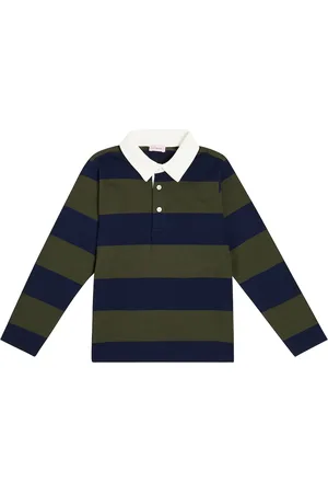 La Coqueta Tijo striped cotton jersey top