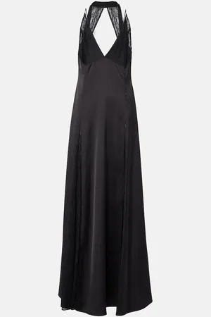Ilkyaz Ozel Paige satin and lace gown