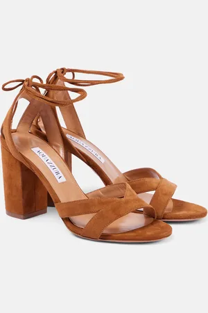 Aquazzura Ari 85 suede sandals