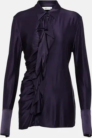 Victoria Beckham Ruffled satin shirt