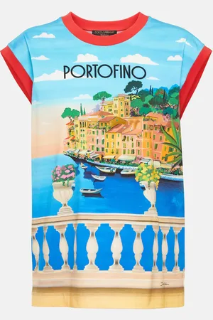 Dolce & Gabbana Portofino printed cotton jersey T-shirt