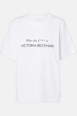 Victoria Beckham Slogan cotton-jersey T-shirt