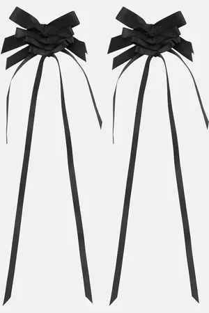 Simone Rocha Rosette Bow satin earrings