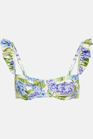 Agua by Agua Bendita Kiwi Hortensia floral bikini top
