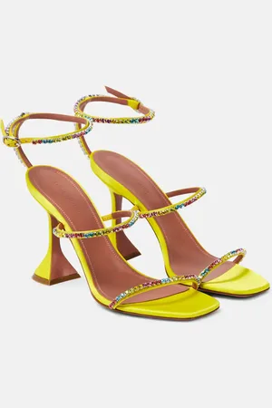 Amina Muaddi Gilda 95 embellished PVC sandals