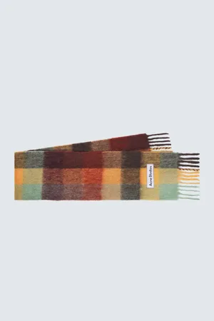 Acne Studios Vally alpaca-blend checked scarf