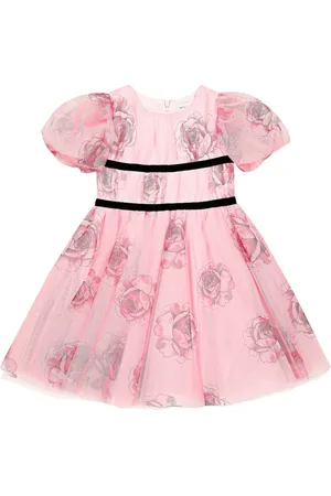 MONNALISA Floral tulle dress