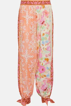 ZIMMERMANN Raie printed cotton track pants
