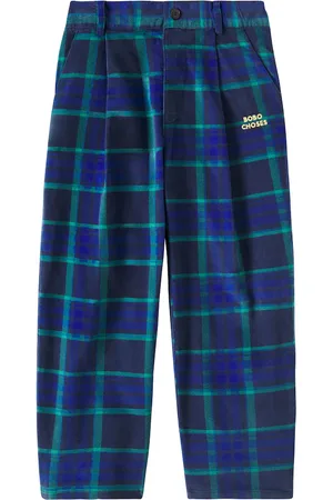 Bobo Choses Checked cotton velvet pants