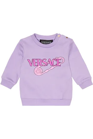 VERSACE Baby greca cotton piquÃ© polo dress