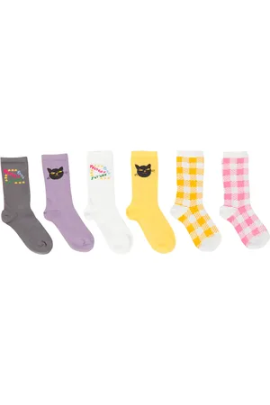 Mini Rodini Set of 6 printed cotton-blend socks