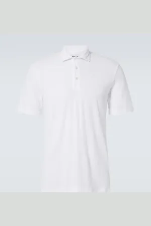 FEDELI Cotton terry polo shirt