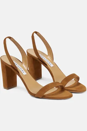 Aquazzura So Nude Block suede sandals