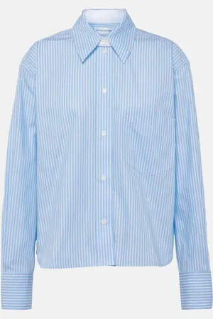 Victoria Beckham Cropped pinstripe cotton shirt