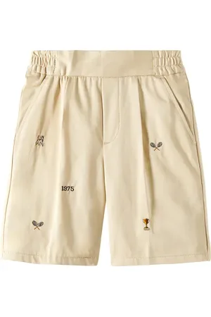 BONPOINT Christian embroidered cotton Bermuda shorts