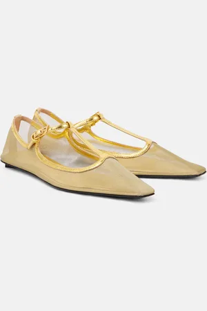 The Attico Juno mesh Mary Jane flats