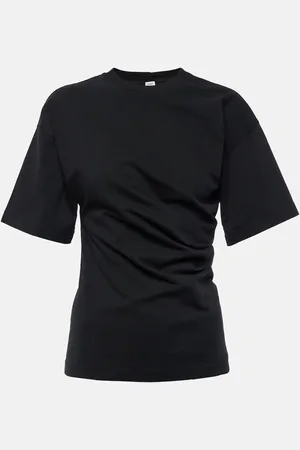 Totême Gathered cotton jersey T-shirt