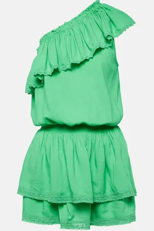 Melissa Odabash Debbie one-shoulder ruffled minidress