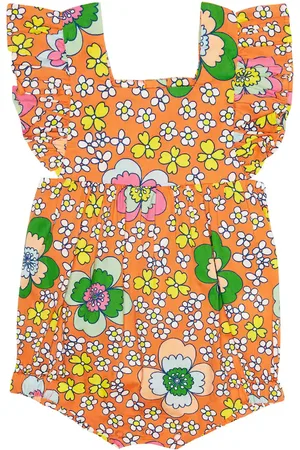 Stella McCartney Baby floral cotton romper
