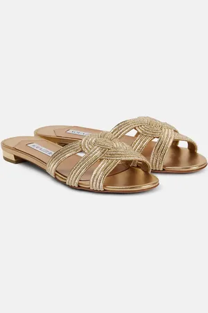 Aquazzura Felix satin slides