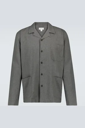 Sunspel Cotton long-sleeved pajama shirt
