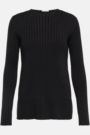 The Row Ash cutout-detail ribbed-knit silk top