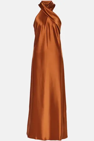 GALVAN Pandora satin maxi dress