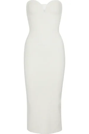 GALVAN Thalia strapless midi dress