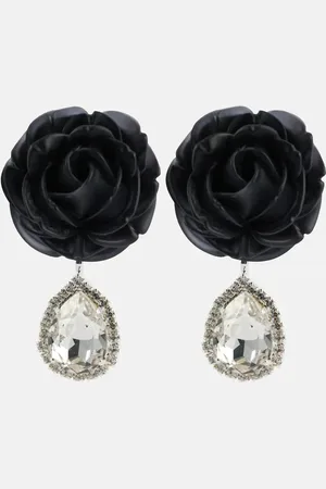 MAGDA BUTRYM Mini Rose crystal-embellished drop earrings