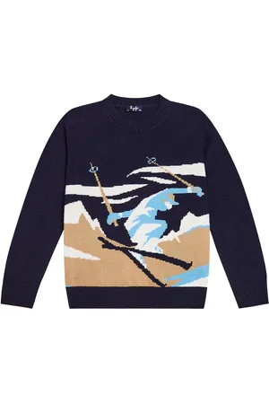 Il gufo Intarsia virgin wool sweater