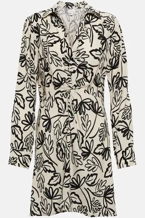 Velvet Stephie printed crÃªpe minidress