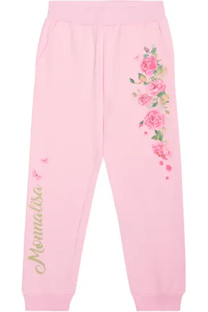 MONNALISA Printed cotton-blend sweatpants