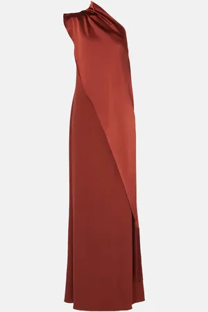 ‎Taller Marmo‎ Berenson fringed one-shoulder gown