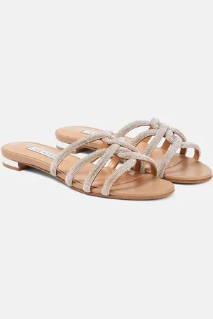 Aquazzura Moondust embellished leather sandals
