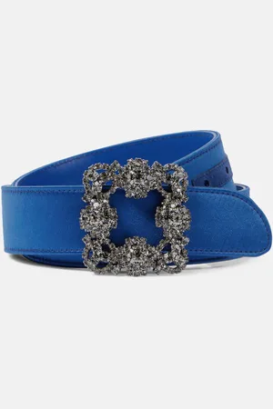 Manolo Blahnik Embellished satin belt